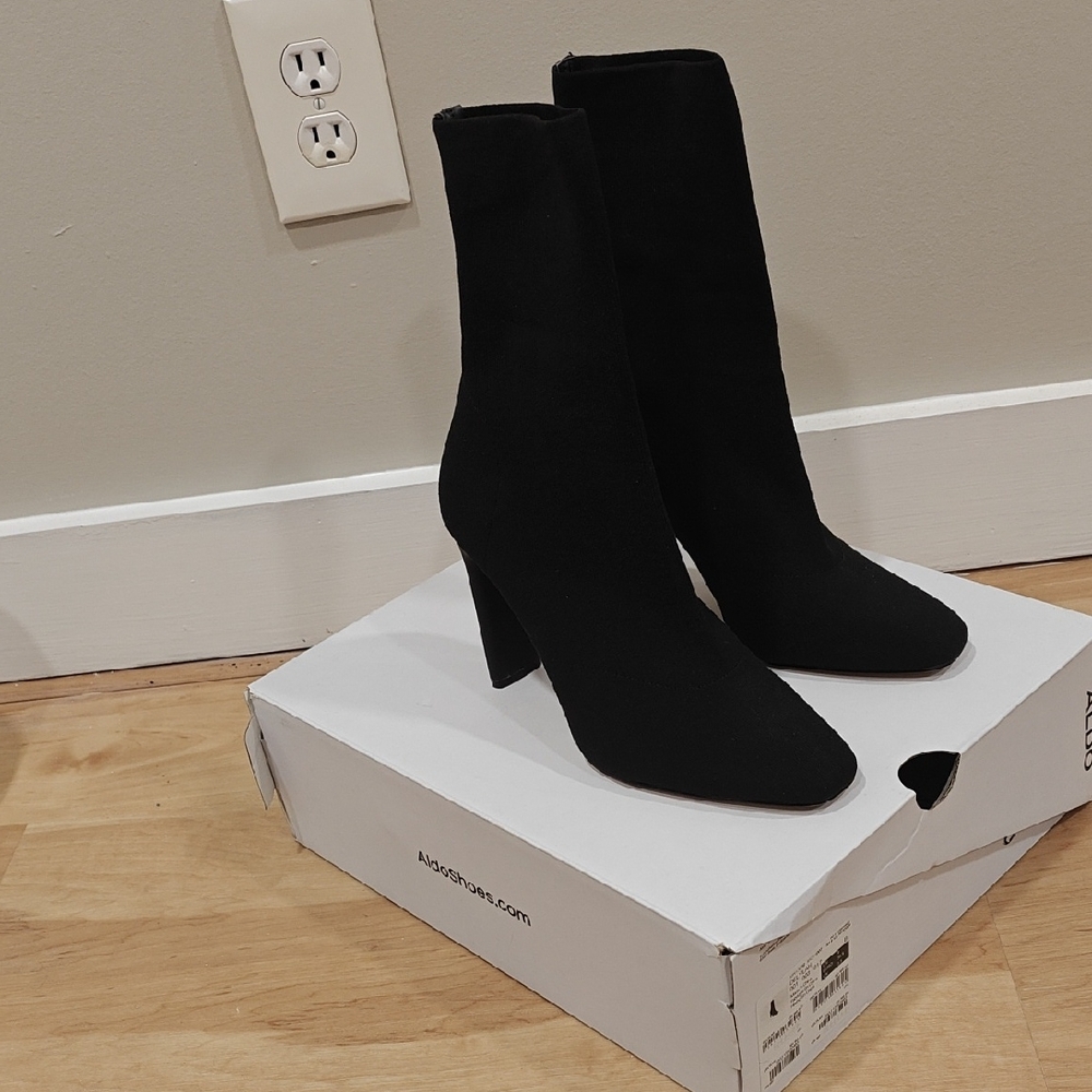 Aldo Black Heeled Boots for Women